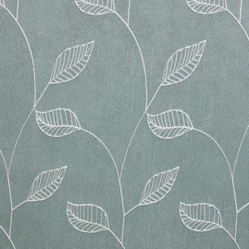 Close-up of the Alona Leaves embroidery