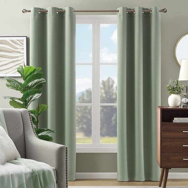 Alona curtains in soft green