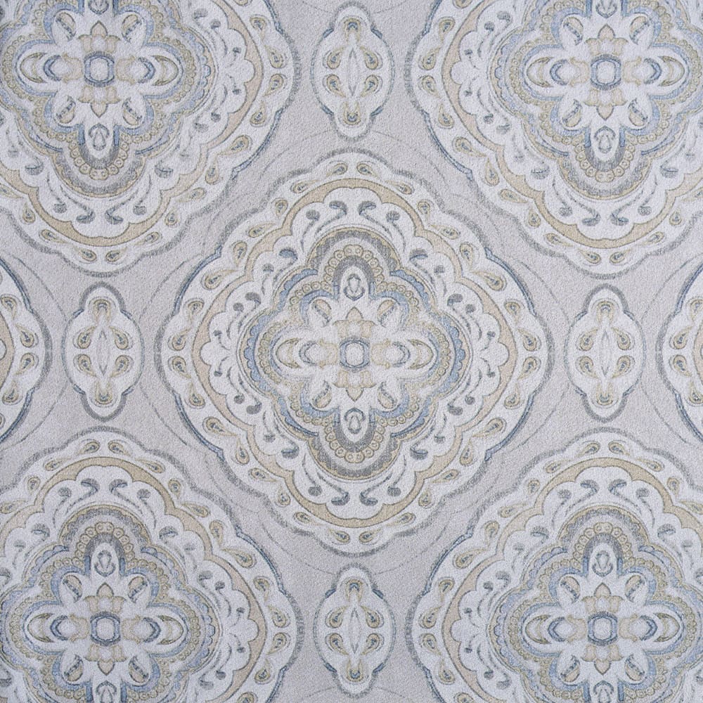 Flat close-up of the Camilla blue fabric
