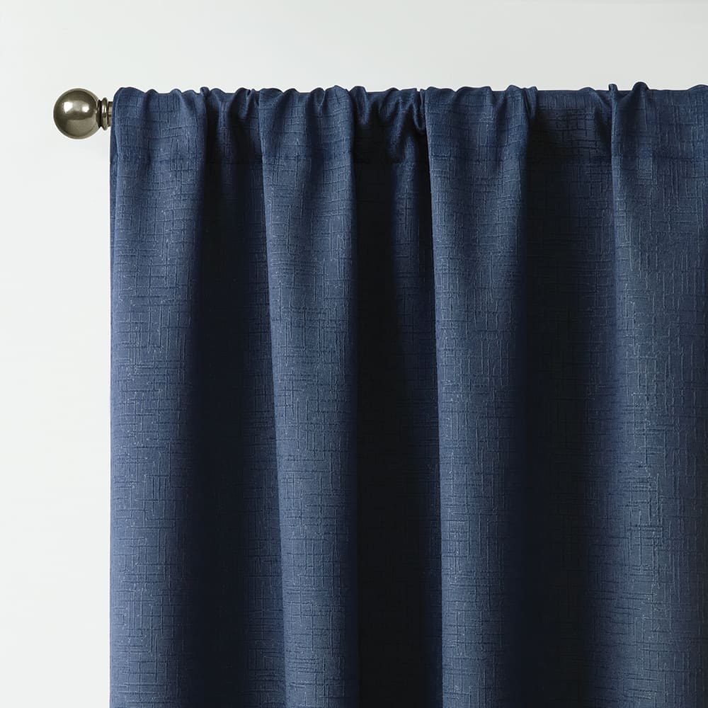 Close-up of the top of a Hayden blue panel on its rod
