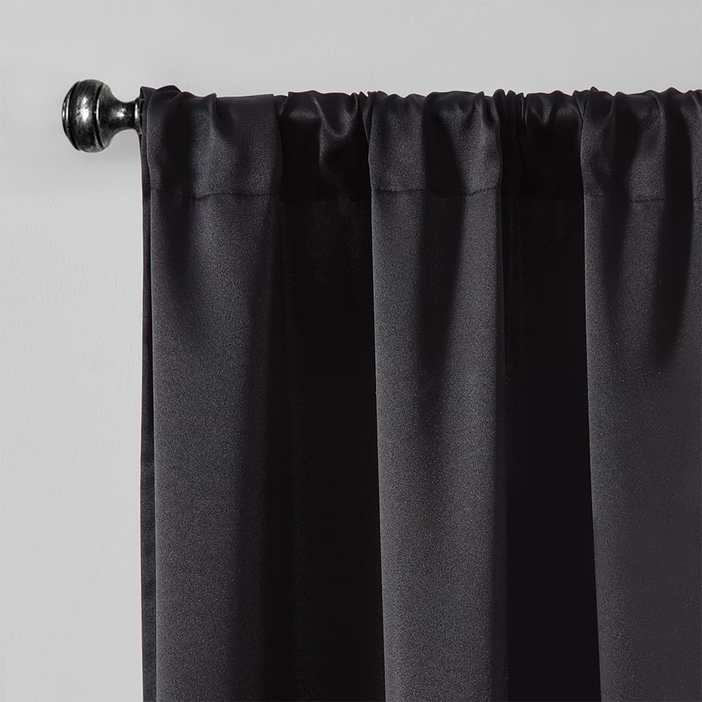 Close-up of the top of a Savoy black panel on its rod